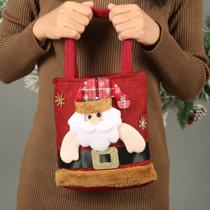 Christmas Candy Gift Tote Bag For Kids Funny Creative Santa Claus Elk Snowman Bear Handbag Small Christmas Tree Decoration Bags Christmas Candy Gift Tote Bag For Kids Funny Creative Santa Claus Elk Snowman Bear Handbag Small Christmas Tree Decoration Bags